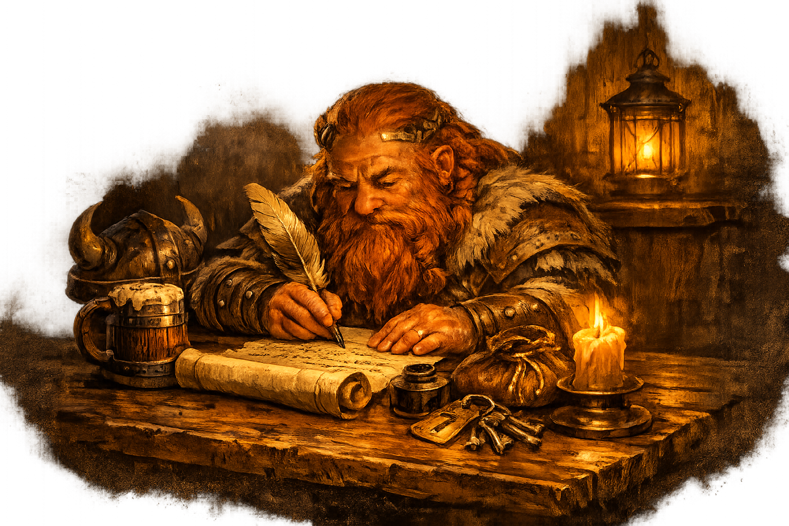 A tavernkeeper ready to hear your request